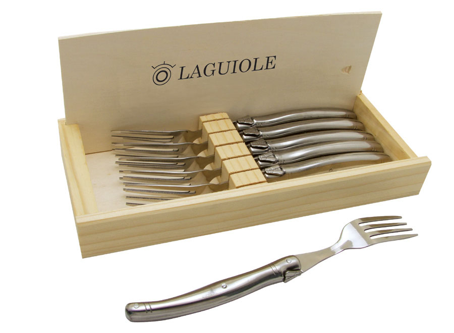 Coffret Laguiole couteau à huitres et fourchettes en coffret bois